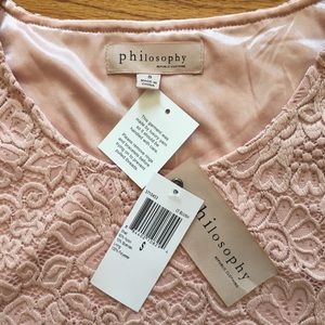 Beautiful blush lace top by Philosophy